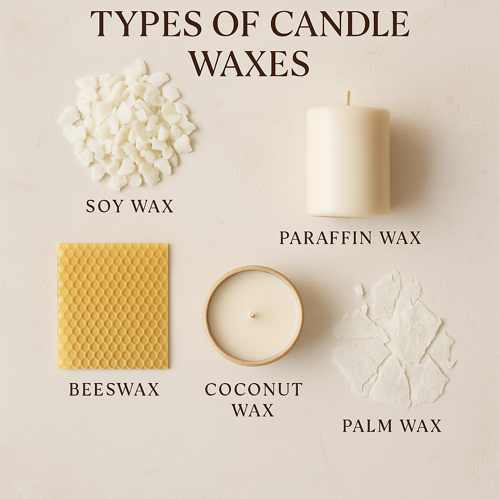 The Different Types of Candle Waxes: Soy, Paraffin, Beeswax, Coconut, and More