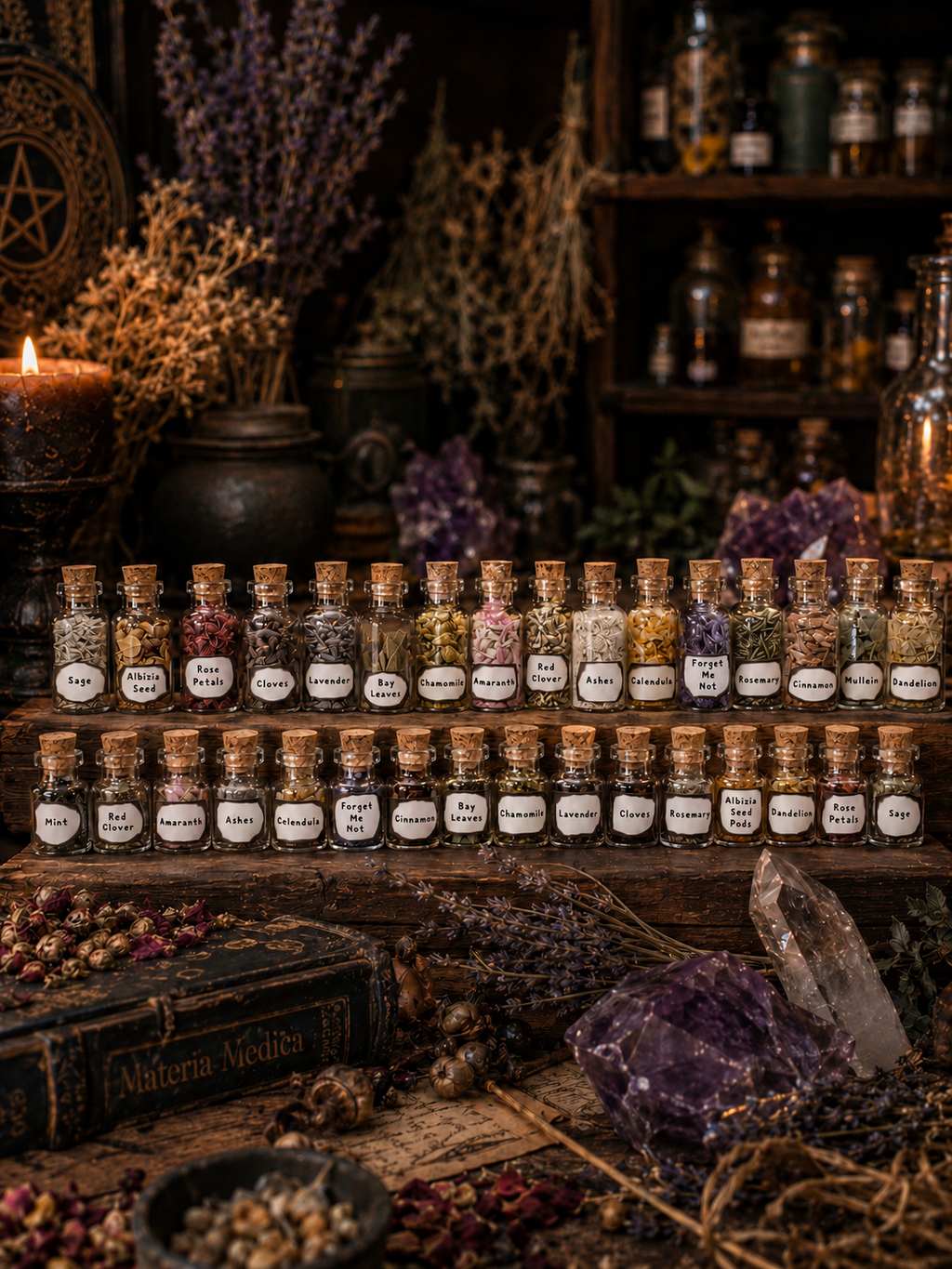 Mini Apothecary Spell Bottles