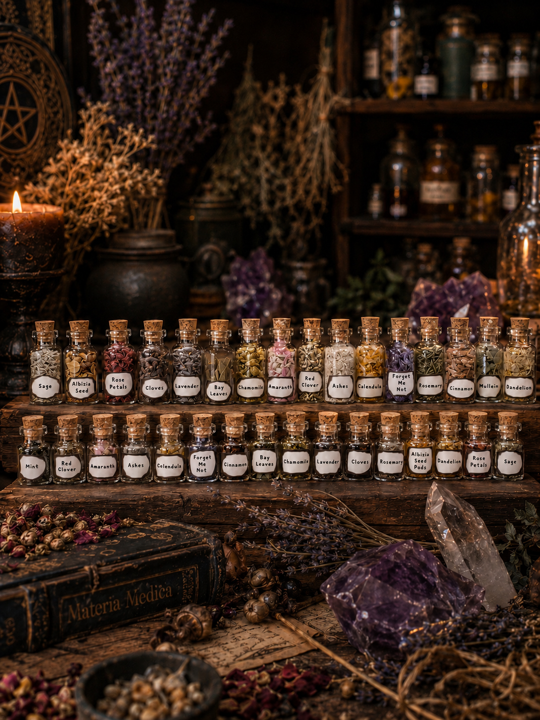 Mini Apothecary Spell Bottles
