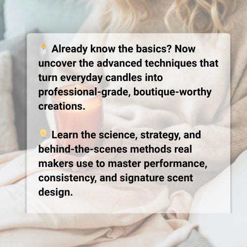 digital candle making ebook for advanced candle makers candle making guide with wax blending tips wick testing instructions fragrance load guidance and safe temperature control learn how to make candles at home soy candle making resource for small business owners and serious hobbyists printable pdf instant access