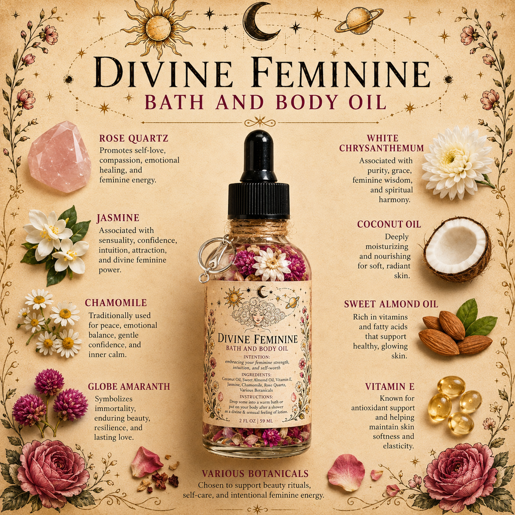Divine Feminine Bath, Body and Ritual Oil