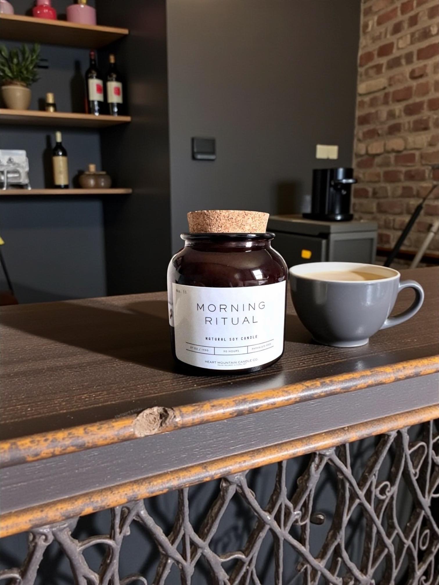 Coffee Scented Candle Morning Ritual Candle Clean Burning Candle Energy and Home Decor Gift for Coffee Lovers Bedroom Self Care Relaxation