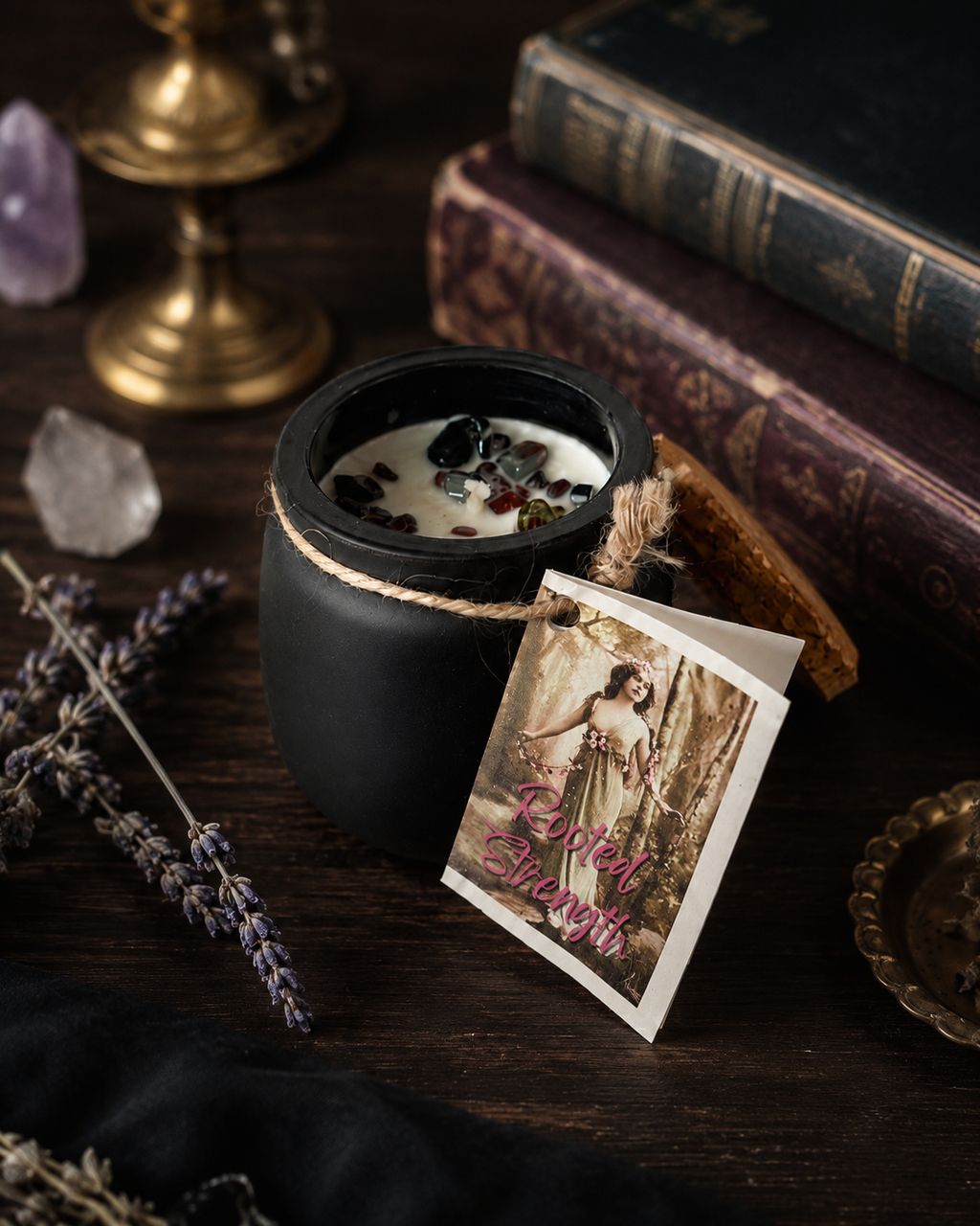 Rooted Strength Cauldron Candle