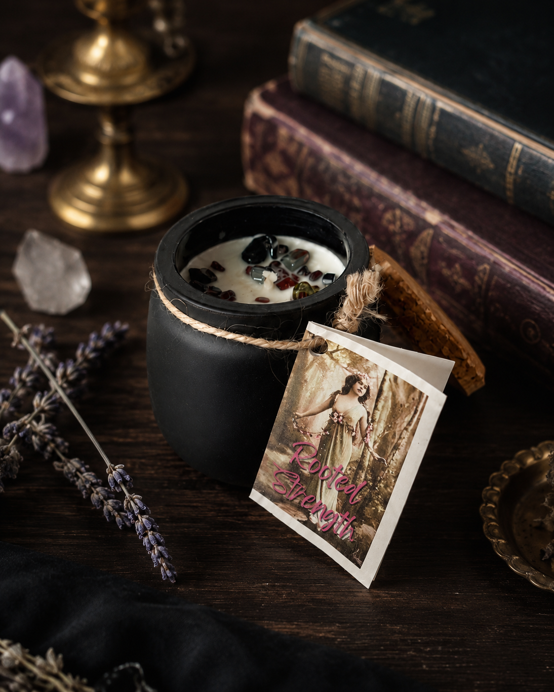 Rooted Strength Cauldron Candle