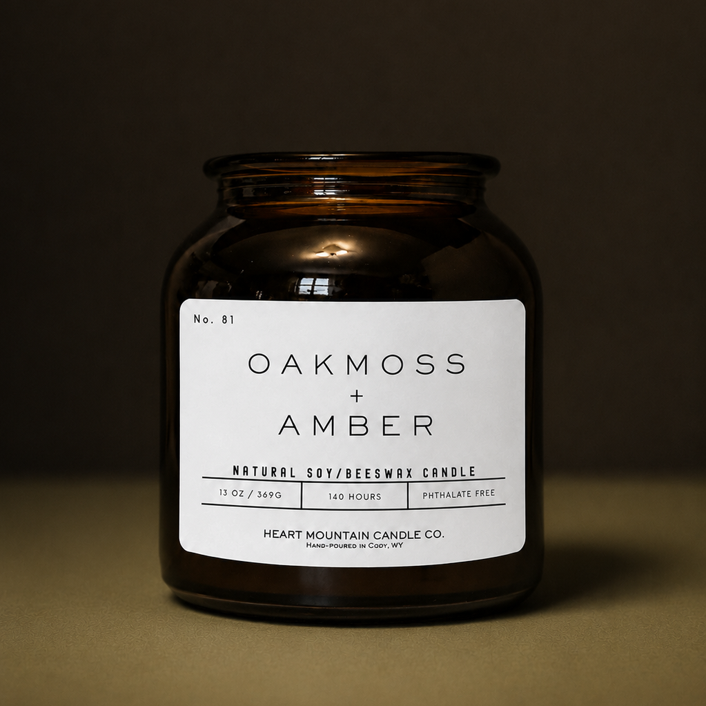 The Oakmoss + Amber Candle