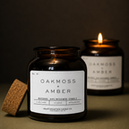 The Oakmoss + Amber Candle