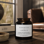 The Oakmoss + Amber Candle