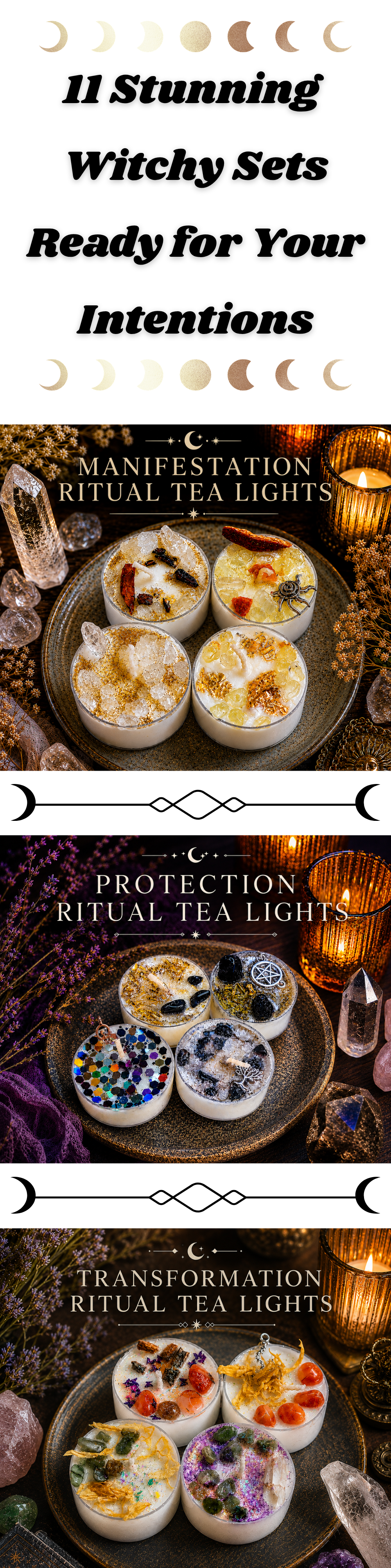 Cosmic Witch Tea Lights