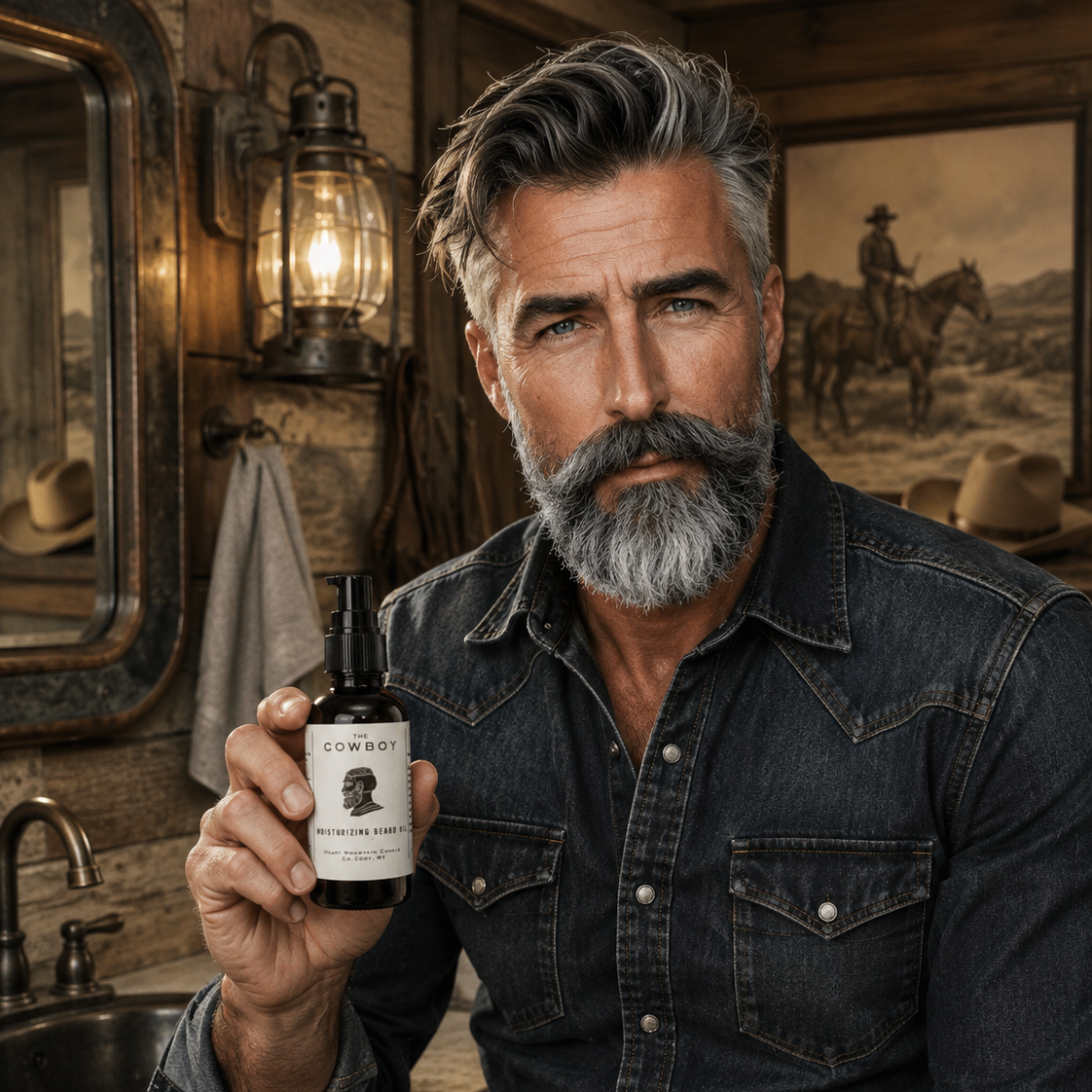 The Cowboy Beard and Mustache Oil