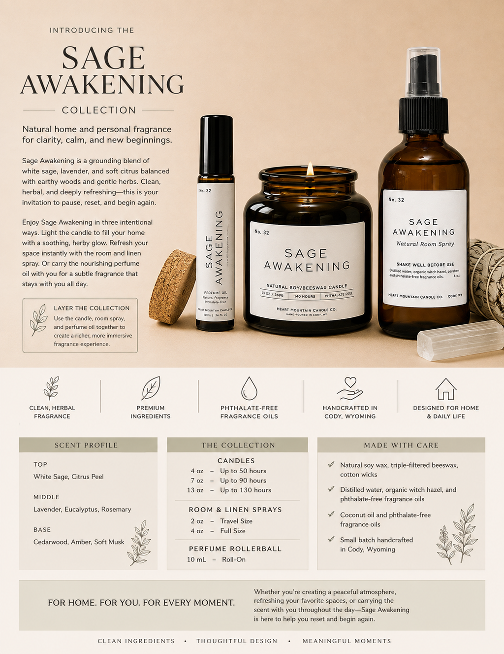 Sage Awakening — White Sage Cleansing Candle Collection
