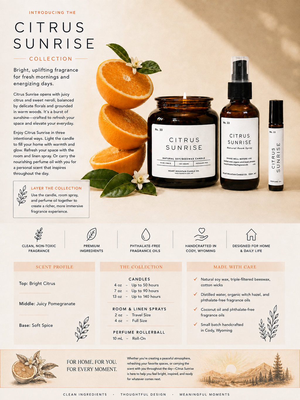 Citrus Sunrise — Citrus Spice Candle Collection