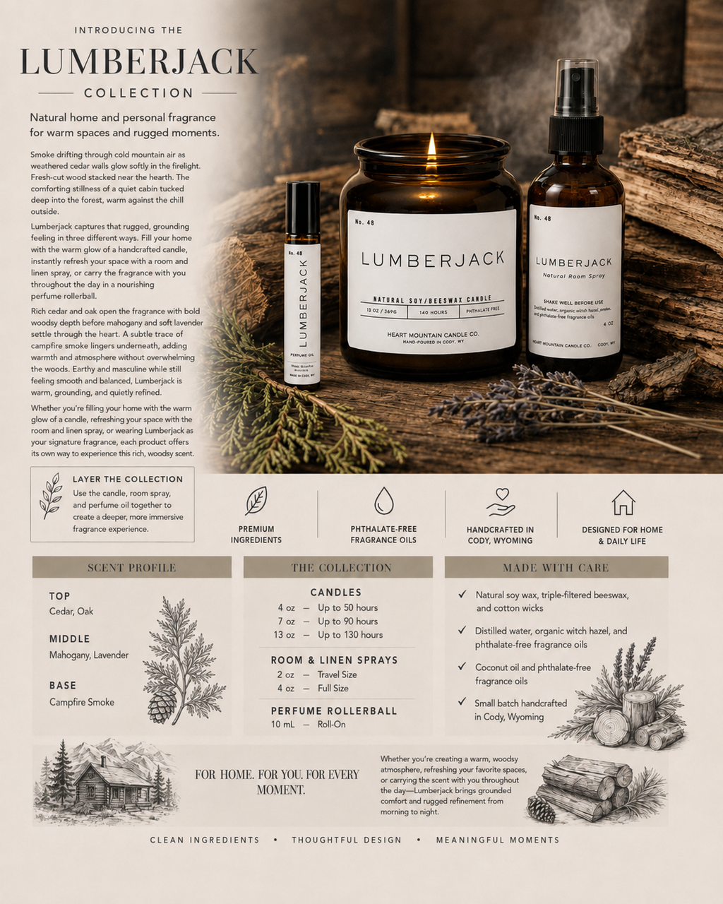 Lumberjack — Woodsy Masculine Candle Collection