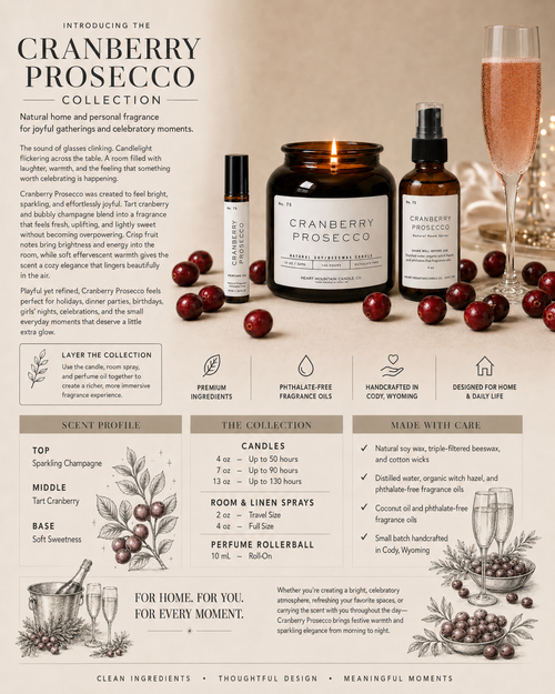 Cranberry Prosecco — Sparkling Cranberry & Champagne Candle Collection