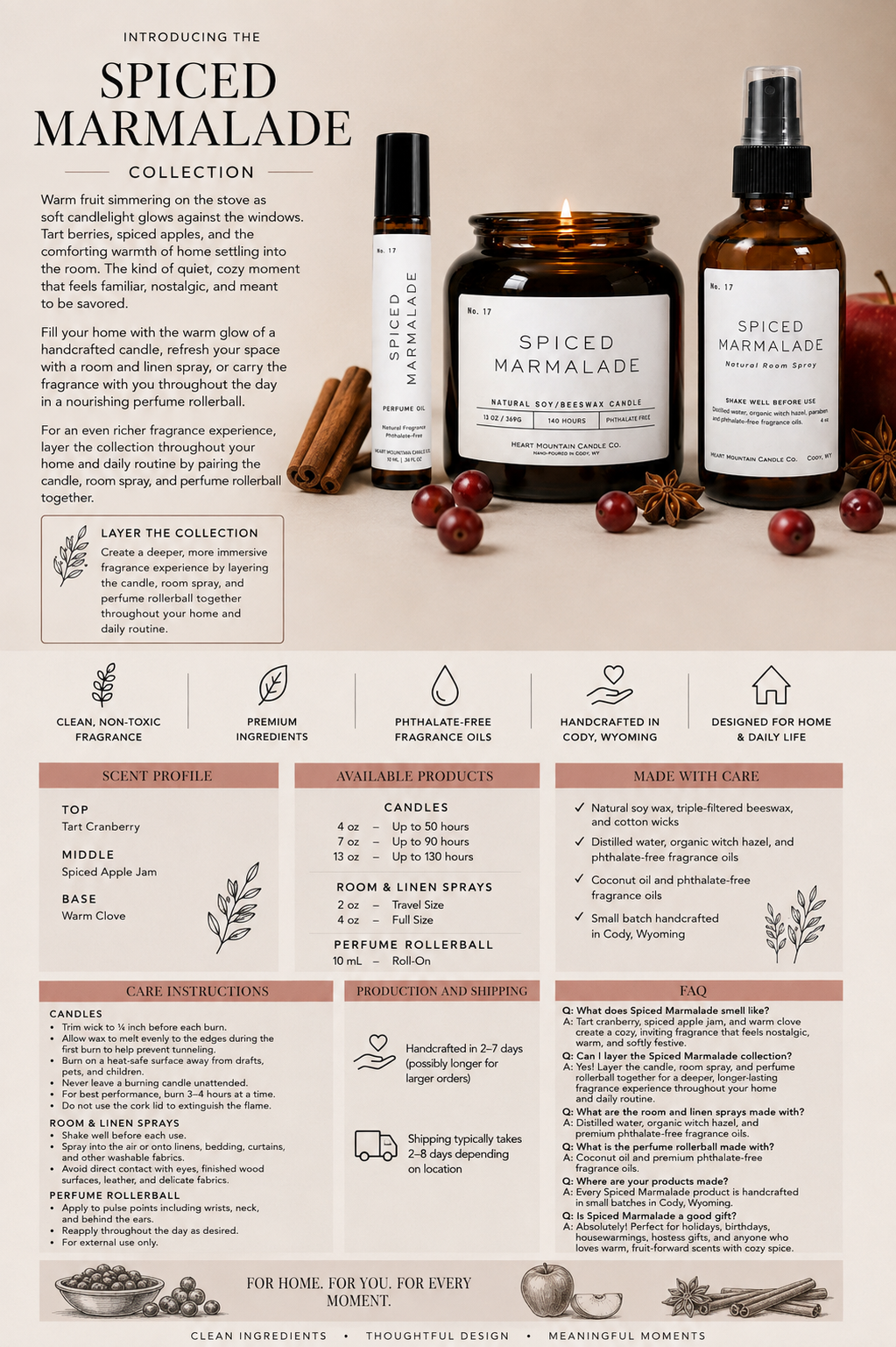 Spiced Marmalade — Cranberry & Spiced Apple Candle Collection