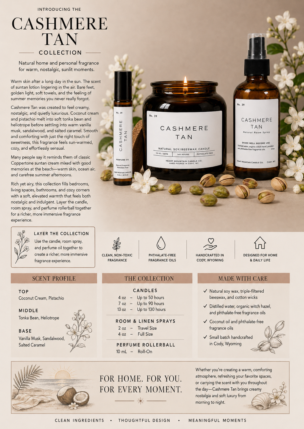 Cashmere Tan — Suntan Lotion Candle Collection