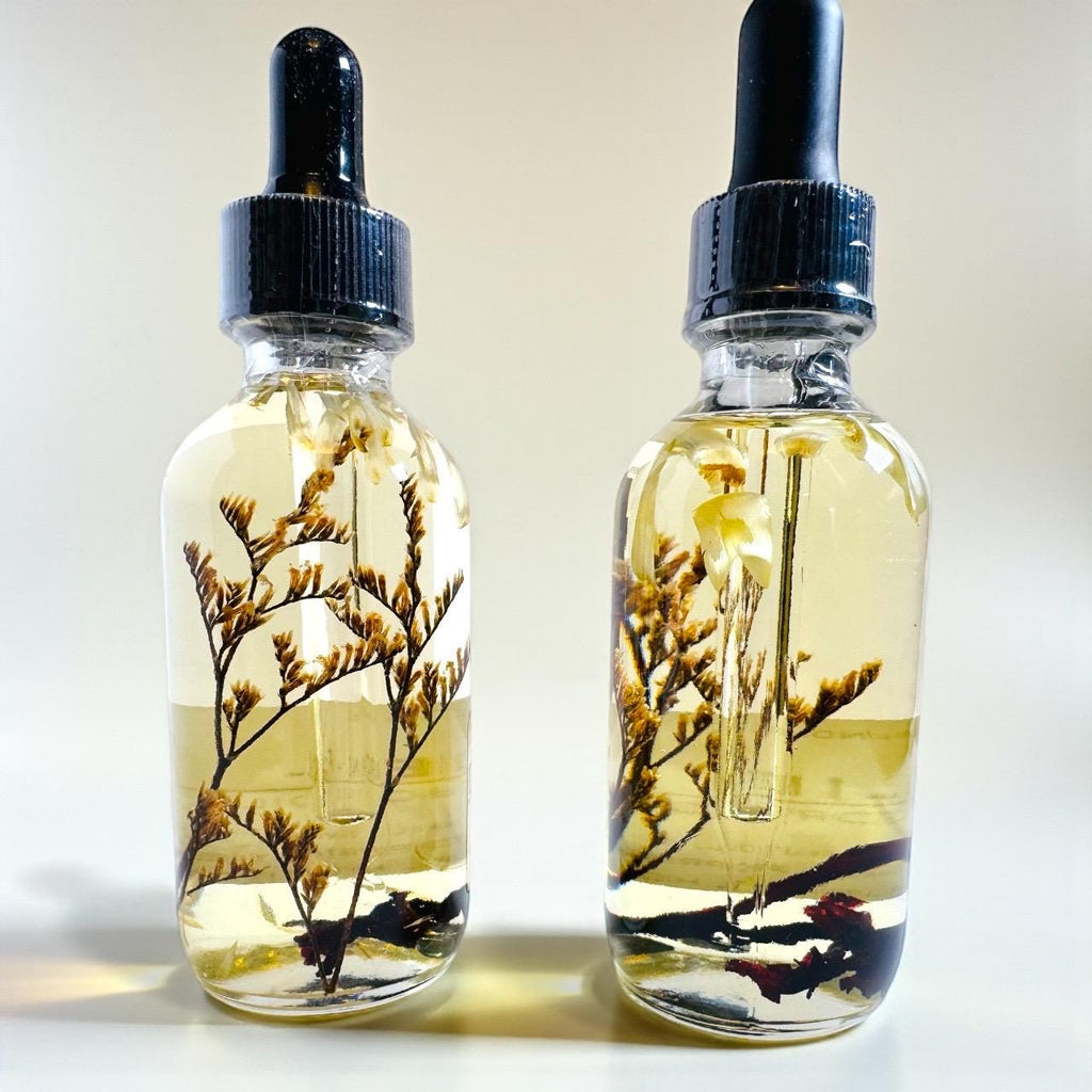 focus body oil sympathy gift thinking of you gift encouragement gift get well soon gift client appreciation gift appreciation gift spa gift wellness gift grounding body oil non-greasy body oil rosemary lemon body oil crystal infused skincare hydrating dry body oil luxury herbal skincare smooth skin body oil handcrafted body oil intentional living gift luxury wellness product