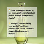 Product photography prompts PhotoRoom ebook ecommerce product photography guide digital download product photography prompts for etsy sellers ecommerce product photo styling guide online shop photography tips product listing photography prompts ai product photography background prompts small business product photography tutorial product photography lighting ideas ecommerce seller photography guide