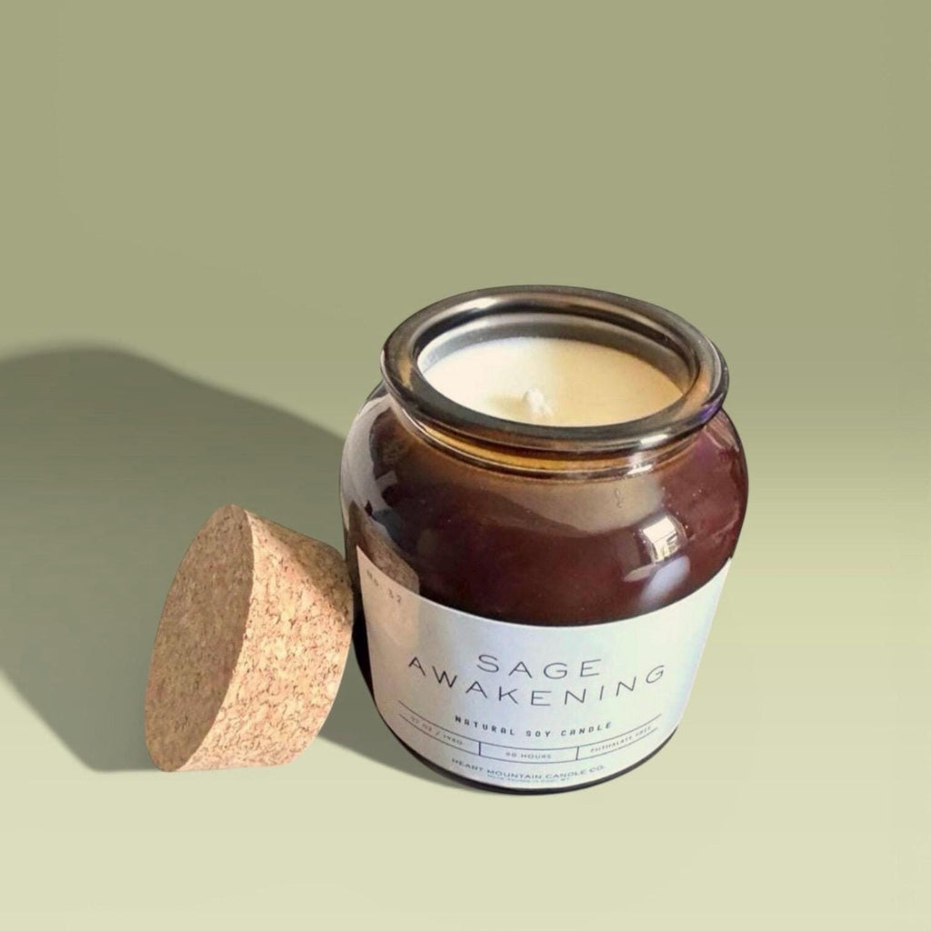 Sage awakening candle sage eucalyptus herbal candle cleansing fragrance candle luxury soy candle clean burning non-toxic candle spa relaxation candle meditation candle calming herbal scent candle handmade soy candle luxury home fragrance candle birthday gift candle housewarming gift candle mothers day gift candle valentines gift candle christmas gift candle wedding gift candle hostess gift candle self-care candle gift