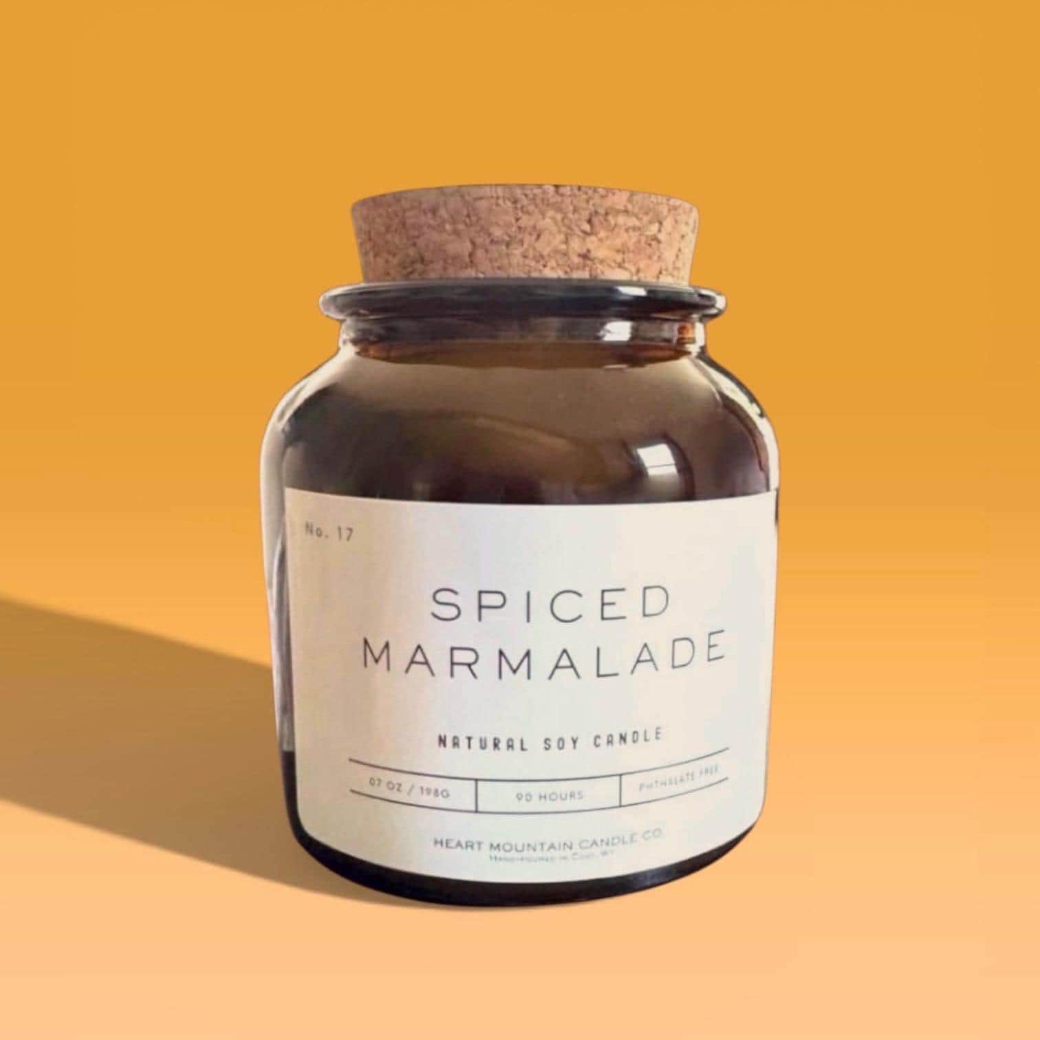 Spiced marmalade soy beeswax candle clean burning cozy home decor candle for relaxation aromatherapy gift for her citrus spice cranberry clove non toxic luxury candle