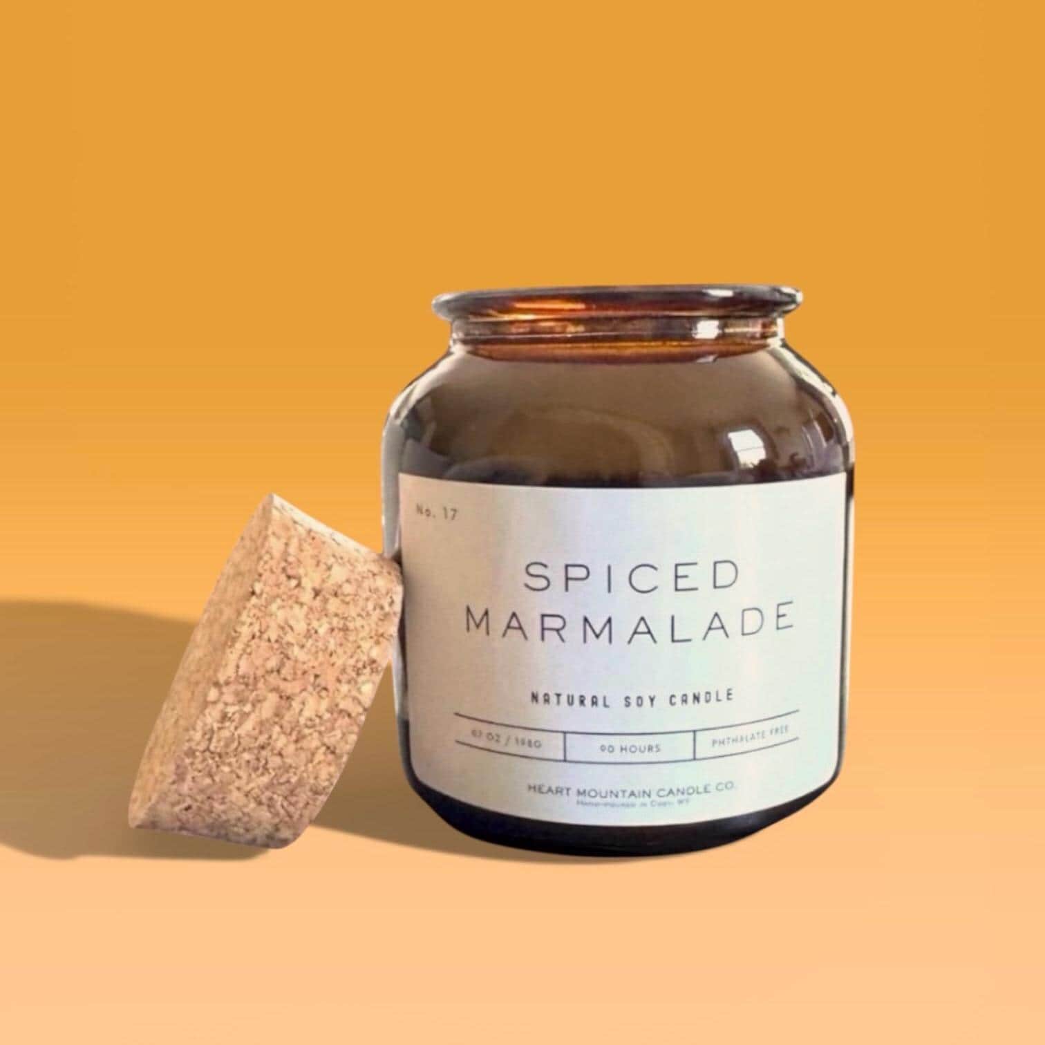 Spiced marmalade soy beeswax candle clean burning cozy warm home decor candle aromatherapy relaxation gift for her citrus cranberry clove non toxic luxury candle