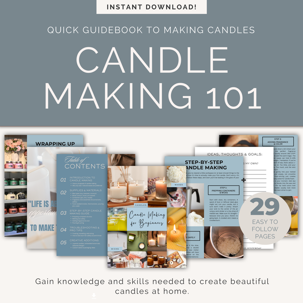 Candle Making 101 Ebook — Beginner's Guide to Candle Making (Digital Download)