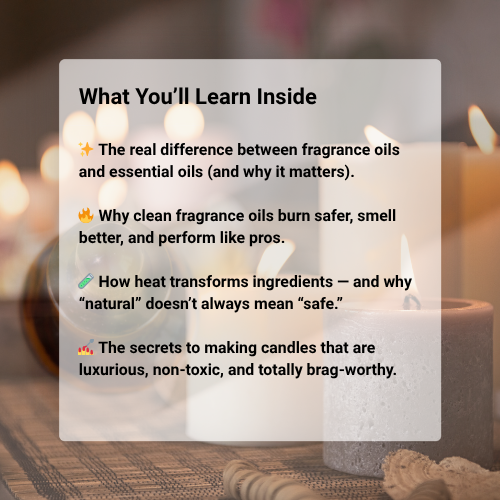 Fragrance Oils vs Essential Oils Ebook — Candle Making Guide (Digital Download)