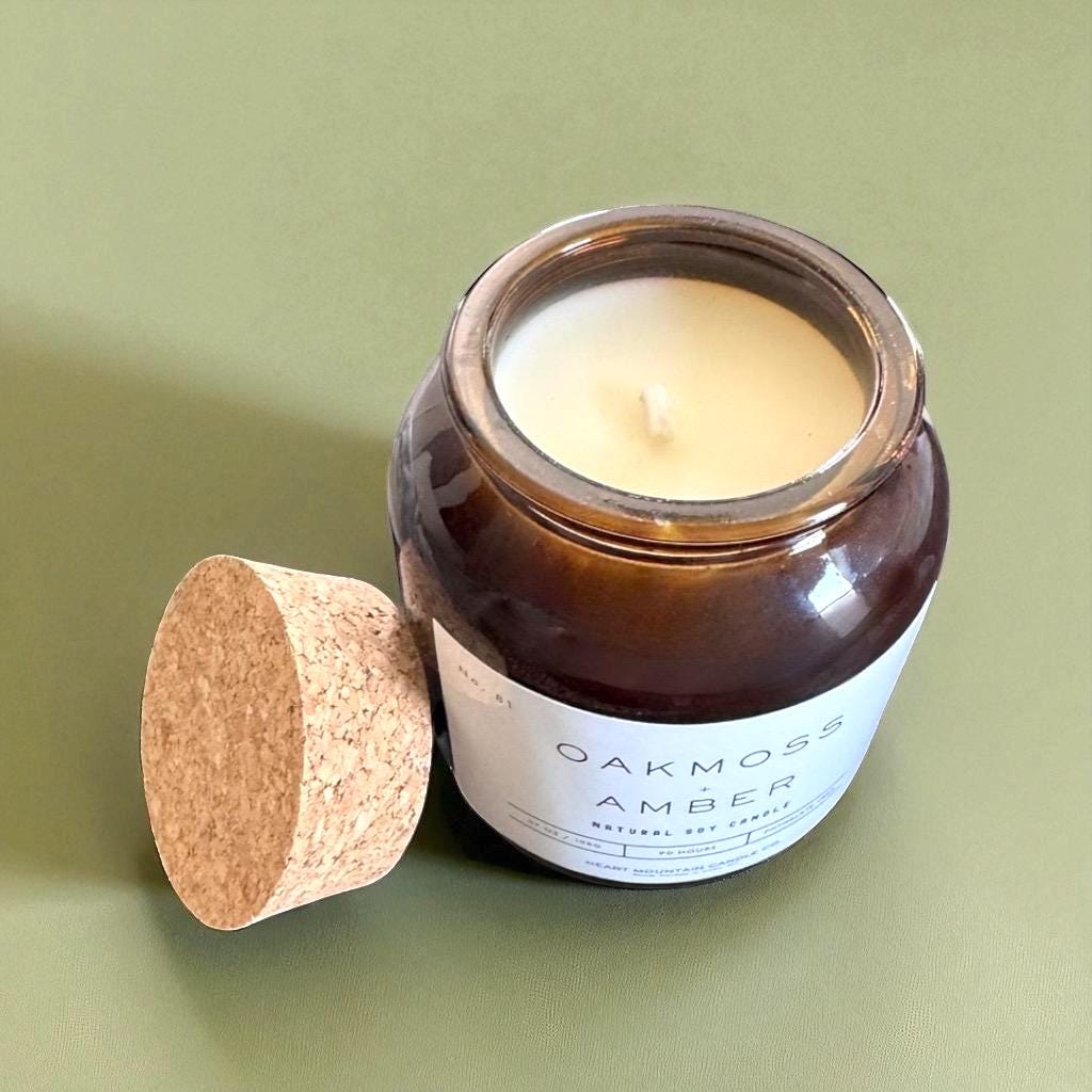 Oakmoss and amber candle warm amber candle earthy oakmoss fragrance candle luxury soy candle clean burning non-toxic candle woodland forest scent candle sophisticated home fragrance candle handmade soy candle luxury home fragrance candle birthday gift candle housewarming gift candle mothers day gift candle valentines gift candle christmas gift candle wedding gift candle hostess gift candle self-care candle gift