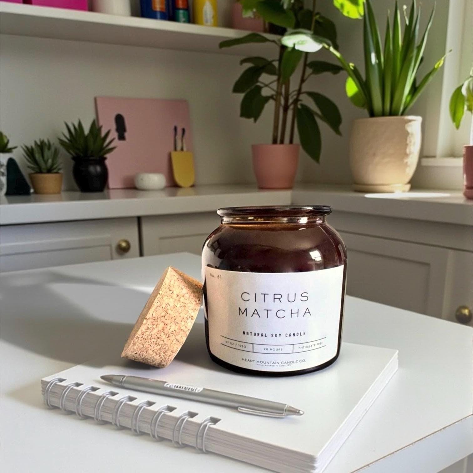 Citrus matcha soy candle bergamot citrus tea candle fragrance matcha scented candle luxury soy candle clean burning non-toxic candle uplifting citrus fragrance candle handmade soy candle luxury home fragrance candle birthday gift candle housewarming gift candle mothers day gift candle valentines gift candle christmas gift candle wedding gift candle hostess gift candle self-care candle gift