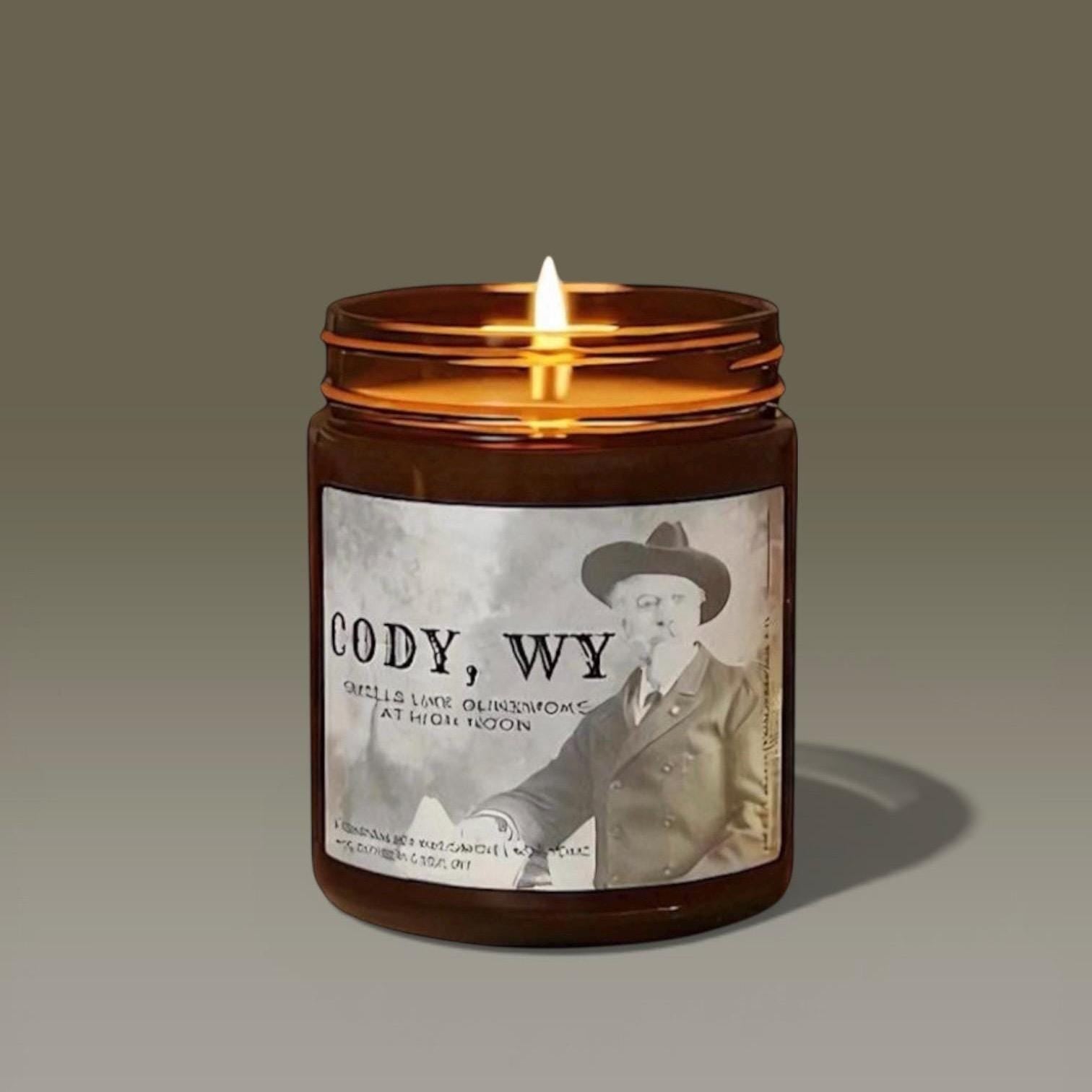 Cody Wyoming soy candle western cowboy fragrance candle leather smoke candle scent wild west inspired candle luxury soy candle clean burning non-toxic candle rugged masculine fragrance candle handmade soy candle luxury home fragrance candle western gift candle birthday gift candle housewarming gift candle fathers day gift candle christmas gift candle wedding gift candle hostess gift candle self-care candle gift