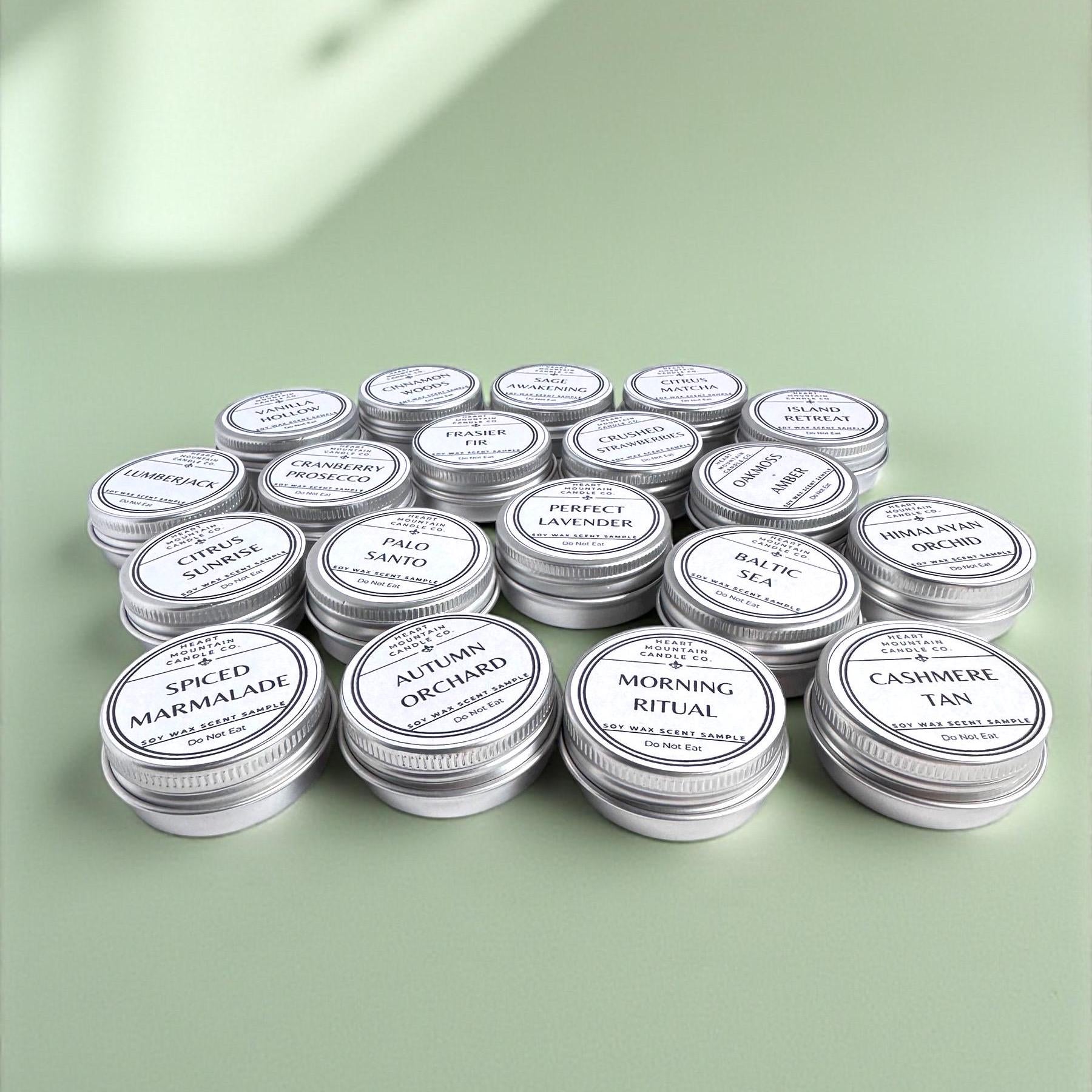 Candle scent tester set soy wax candle sample tins candle fragrance sampler kit handmade candle sampler set clean burning non-toxic candle scent discovery pack candle scent selection kit candle fragrance tester set candle scent sampler gift candle sample set for choosing favorite candle scent home fragrance sampler candle scent discovery kit candle fragrance sampler pack try different candle scents gift for candle lovers