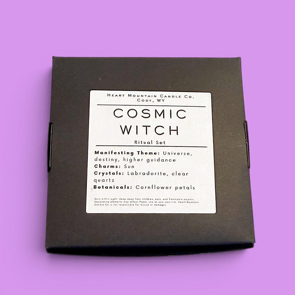 self care ritual candles tea lights celestial candles cosmic ritual candles grounding candles space aesthetic candle set calming glow clean burn peaceful environment meditation journaling relaxation with selenite crystal spiritual home decor