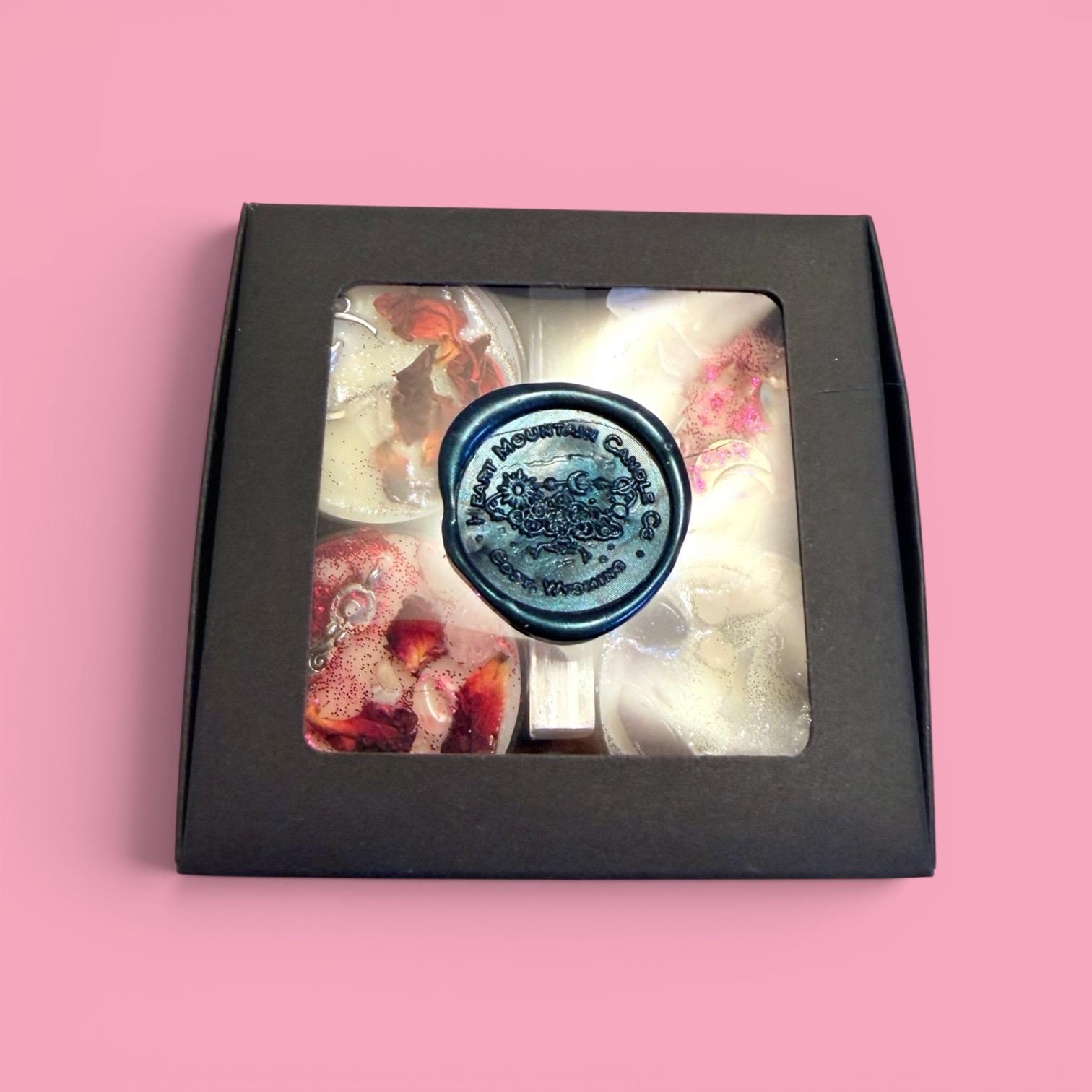 self love candles tea lights divine feminine candles feminine energy candles self-care ritual candles grounding candles aesthetic candles for meditation relaxation journaling calming routines with selenite crystal peaceful environment cozy glow clean burning wax