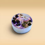 spiritual candles tea lights transformation ritual candles self-care ritual candles grounding candles calming atmosphere for meditation journaling reflection with selenite crystal and charm peaceful home decor cozy glow clean burning wax