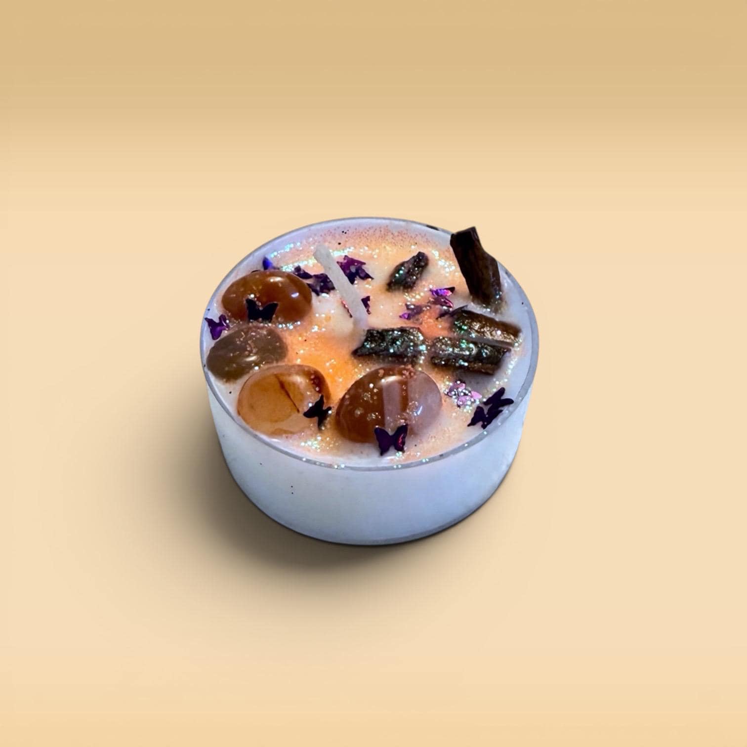 self care ritual candles tea lights transformation ritual candles grounding candles renewal aesthetic candle set calming glow clean burn peaceful environment meditation journaling reflection with selenite crystal spiritual home decor