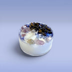 lunar ritual candles tea lights moon phase candles spiritual cleansing candles self-care ritual candles grounding candles clean burning wax soft cozy glow calming atmosphere with selenite crystal and charm for meditation journaling relaxation daily rituals peaceful decor